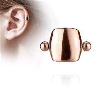 CP1027-RD Cartilage piercing do ucha se štítem, barva: růžové zlato