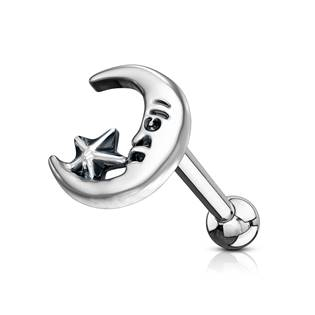 CP1037 Cartilage piercing do ucha - měsíc