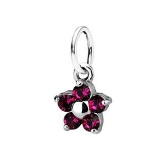 CS3500-F Dětský stříbrný přívěsek kytička, Crystals from SWAROVSKI®