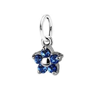 CS3500-SF Dětský stříbrný přívěsek kytička, Crystals from SWAROVSKI® Sapphire