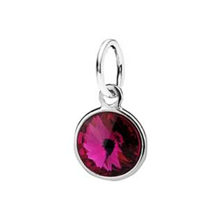 CS3700-FS Dětský stříbrný přívěsek, Crystals from SWAROVSKI® Fuchsia