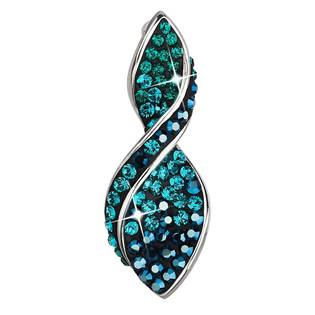 EG1013-MG Stříbrný přívěšek s krystaly Crystals from Swarovski®, Magic Green
