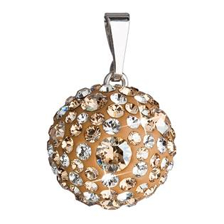 EG1014-GD Stříbrný přívěšek koule s krystaly Crystals from Swarovski®, Gold