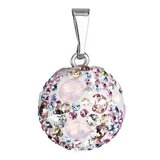 EG1014-MR Stříbrný přívěšek koule s krystaly Crystals from Swarovski® MAGIC ROSE