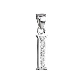 EG1047-I Stříbrný přívěšek Crystals from Swarovski® písmeno I