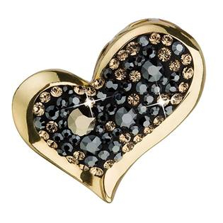 EG1054-GD Zlacený stříbrný přívěšek srdce s kamínky Crystals from Swarovski® Colorado