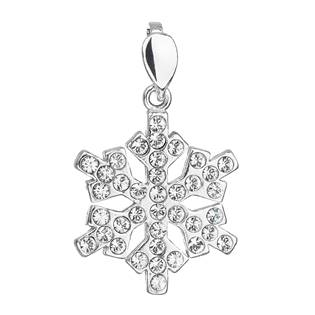 EG1075 Stříbrný přívěšek vločka s kameny Crystals from Swarovski®