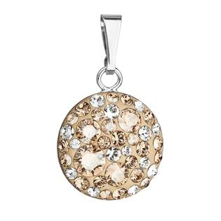 EG1081-GD Stříbrný přívěšek s kameny Crystals from Swarovski® Gold