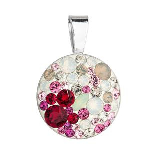EG1081-SL Stříbrný přívěšek s kameny Crystals from Swarovski® Sweet Love