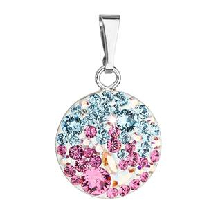 EG1081-WL Stříbrný přívěšek s kameny Crystals from Swarovski® Water Lilly