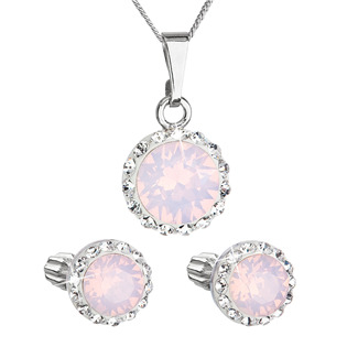 EG1284 Sada šperků s krystaly Swarovski náušnice, řetízek a přívěsek