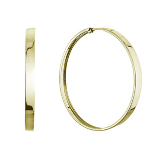 EG1356-GD Stříbrné pozlacené náušnice kruhy 43mm