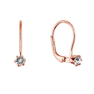 EG1702-RD Pozlacené visací náušnice se Swarovski krystalem