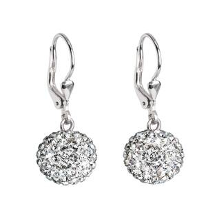 EG2000-CR Stříbrné náušnice kuličky s krystaly Crystals from Swarovski® Crystal