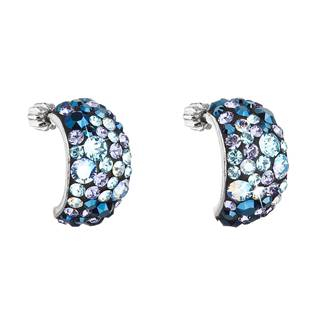 EG2002-BS Stříbrné šroubovací náušnice s krystaly Crystals from Swarovski®, Blue Style