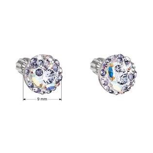 EG2008-V Stříbrné náušnice s krystaly Crystals from Swarovski®, Violet