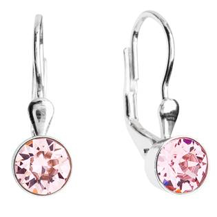 EG2015-LR Stříbrné náušnice s krystaly Crystals from Swarovski® Light Rose