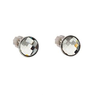 EG2017-BD Stříbrné šroubovací náušnice s Crystals from Swarovski® BLACK DIAMOND