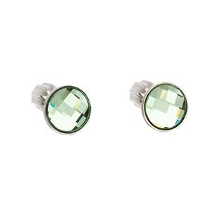 EG2017-PD Stříbrné šroubovací náušnice s Crystals from Swarovski® Peridot