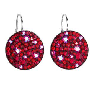 EG2026-CH Stříbrné náušnice s krystaly Crystals from Swarovski® Cherry