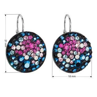 EG2026-GX Stříbrné náušnice s krystaly Crystals from Swarovski® Galaxy