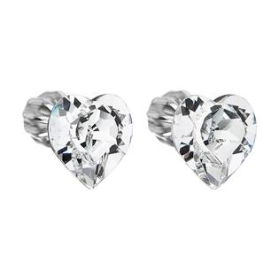 EG2034-C Stříbrné náušnice srdíčka Crystals from Swarovski® Crystal