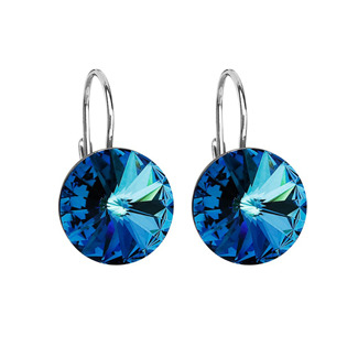 EG2036-BB Stříbrné náušnice s krystaly Crystals from Swarovski® Bermuda Blue