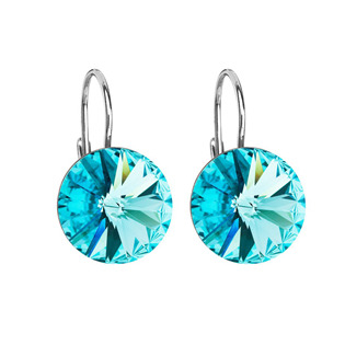 EG2036-LT Stříbrné náušnice s krystaly Crystals from Swarovski® Light Turquoise