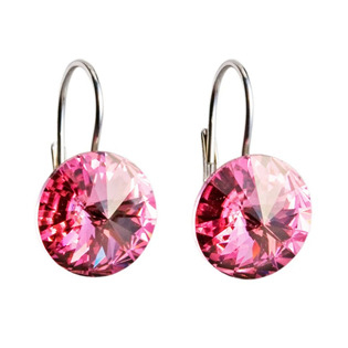 EG2036-RO Stříbrné náušnice s krystaly Crystals from Swarovski® Rose