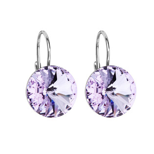 EG2036-VI Stříbrné náušnice s krystaly Crystals from Swarovski® Violet