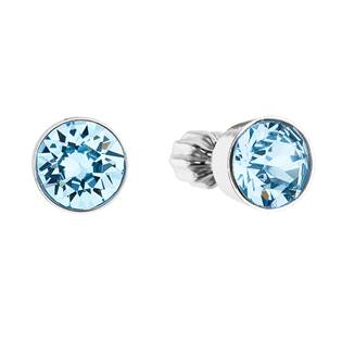 EG2044-AQ Stříbrné náušnice s krystaly Crystals from Swarovski® Aqua