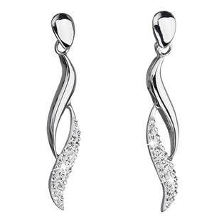 EG2053-CR Stříbrné náušnice visací s krystaly Crystals from Swarovski®
