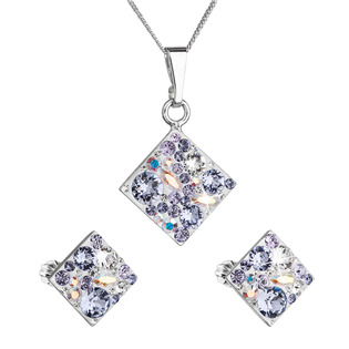 EG2243-VI Sada šperků s krystaly Swarovski, Violet