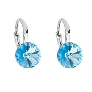 EG2500-AQ Stříbrné náušnice s Crystals from Swarovski® Aqua