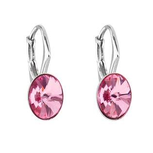 EG2695-RO Stříbrné náušnice s krystaly Crystals from Swarovski® ROSE