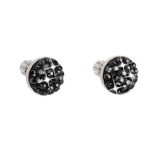 EG2809-HM Stříbrné náušnice s krystaly Crystals from Swarovski® HEMATITE