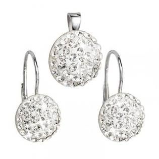 EG3008-CR Stříbrný set náušnic a přívěšku s krystaly Crystals from Swarovski® Crystal