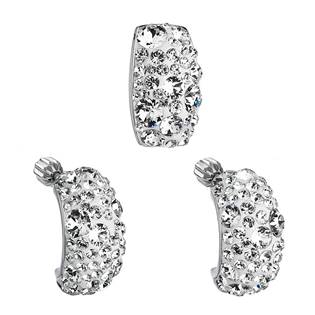 EG3021 Stříbrný set náušnic a přívěšku s krystaly Crystals from Swarovski®, Crystal