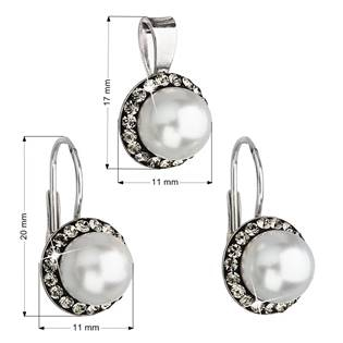 EG3048-WH Sada šperků s perlami Crystals from Swarovski®