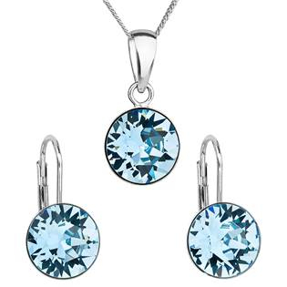 EG3054-AQ Sada stříbrných šperků s kameny Crystals from Swarovski® Aqua