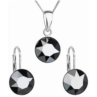 EG3054-HM Sada stříbrných šperků s kameny Crystals from Swarovski® Hematite