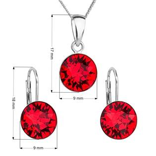 EG3054-SI Sada stříbrných šperků s kameny Crystals from Swarovski® Siam