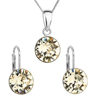EG3054-YE Sada stříbrných šperků s kameny Crystals from Swarovski® Yellow