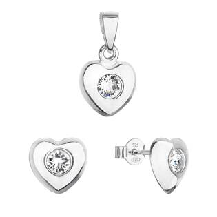 EG3197-CR Sada šperků s krystaly Swarovski náušnice a přívěsek