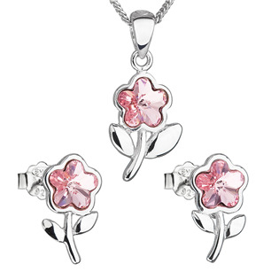 EG3204-P Sada šperků s krystaly Swarovski, Light Rose