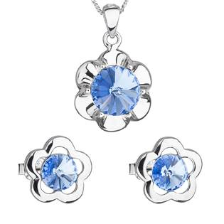 EG3205-LS Sada šperků s krystaly Swarovski náušnice, řetízek a přívěsek