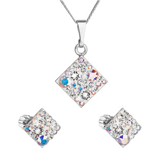 EG3230 Sada šperků s krystaly Swarovski náušnice, řetízek a přívěsek