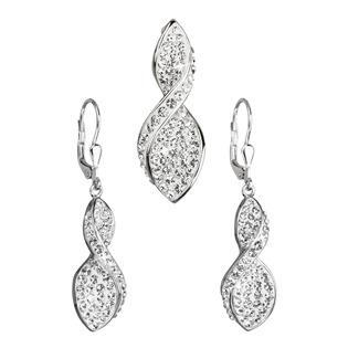 EG3388 Stříbrná souprava s krystaly Swarovski