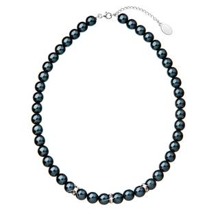 EG4035 Tmavý perlový náhrdelník Crystals from Swarovski®