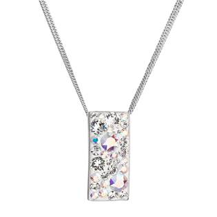 EG4257-AB Stříbrný náhrdelník se Swarovski krystaly, AB